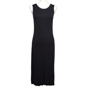 Margaret O'Leary Black Maxi Sheath Dress L